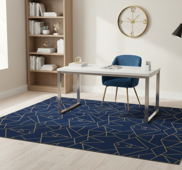 Vinyl teppich büro mit geometrischen formen - TenStickers