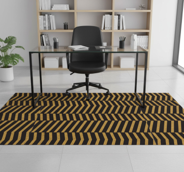 Vinyl teppich büro mit goldenen marmorlinien - TenStickers