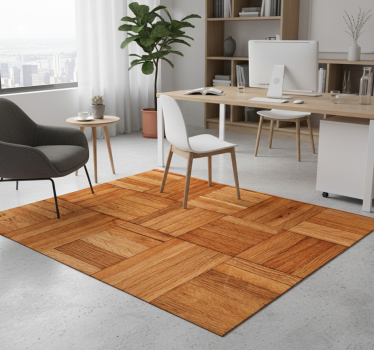 Vinyl teppich büro mit holzgewebe-schutz - TenStickers