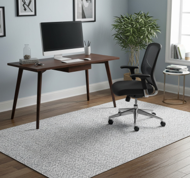 Vinyl teppich büro mit vintage blumenornamenten - TenStickers