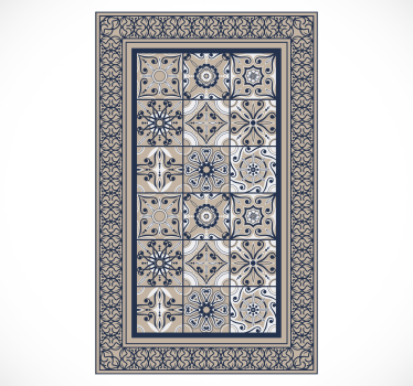 Vinyl Teppich Fliesenoptik braune vintage-fliesen - TenStickers