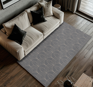 Vinyl Teppich geometrisch geometrisches graues muster - TenStickers