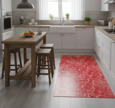 Vinyl teppich küche paisley illustration kühlschrank - TenStickers