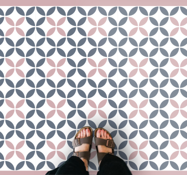 Pastellfarben geometrische Kreise Vinyl Teppich Küche - TenStickers