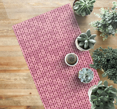 Vinyl Teppich Küche Rosa seile - TenStickers