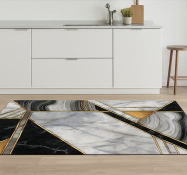 Vinyl Teppich Marmor goldbesatz-motiv - TenStickers