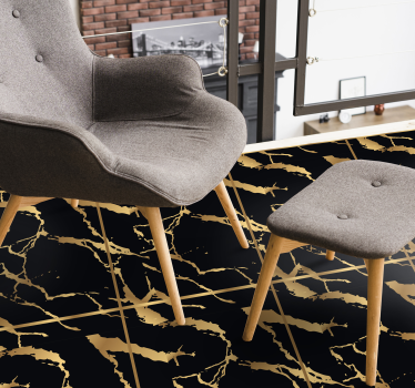 Vinyl teppich marmor mit goldenem glitzereffekt - TenStickers
