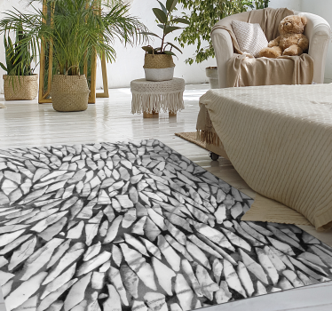 Vinyl Teppich Steinoptik graues realistisches muster - TenStickers