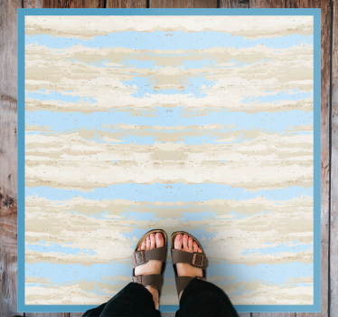 Vinylteppich Holzoptik grau und blau imitation - TenStickers