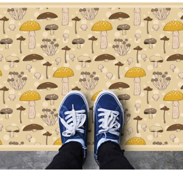Vinyl Teppich Küche pilz wald muster - TenStickers