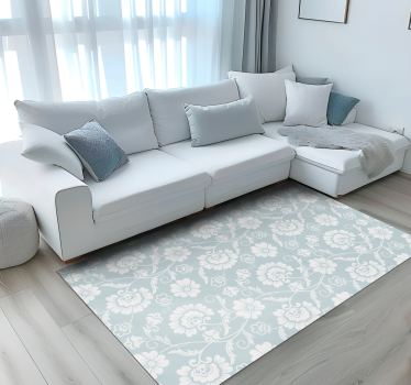 Vinyl Teppich Pflanzen elegantes Blumenmuster - TenStickers