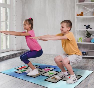Vinyl Teppich Kinderzimmer Spiele himmel und hölle spaß - TenStickers