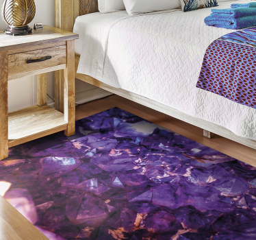 Vinyl Teppich Steinoptik lila kristall - TenStickers