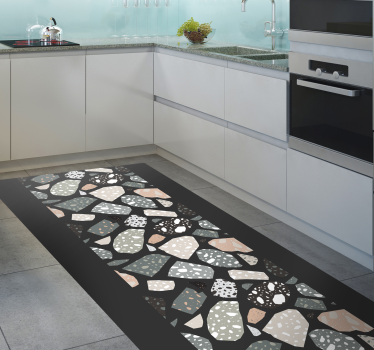 Vinyl Teppich Steinoptik buntes steinarrangement - TenStickers