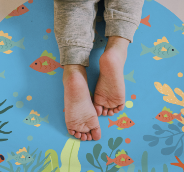 Vinyl Teppich Bad bunte unterwasserszene - TenStickers