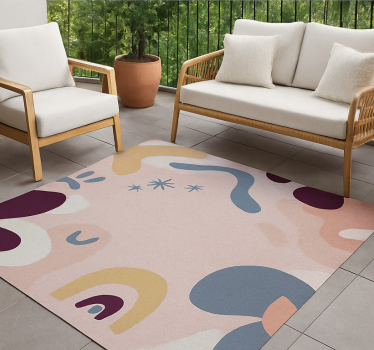 Vinyl Teppich Terrasse abstrakter moderner stoff - TenStickers