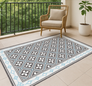 Vinyl Teppich Terrasse geometrisches fliesendesign - TenStickers