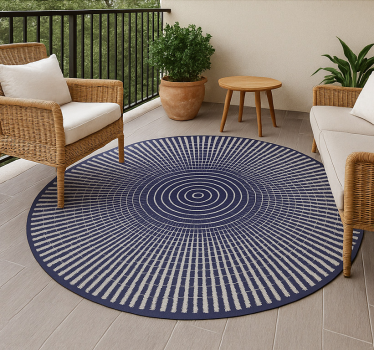Vinyl Teppich Terrasse gestreiftes konzentrisches design - TenStickers