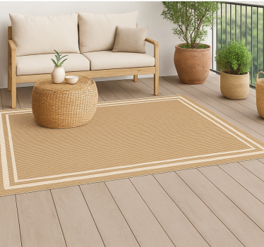 Vinyl Teppich Terrasse gewebte bordürenimitation - TenStickers