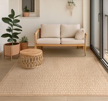 Vinyl Teppich Terrasse gewebte rattanstruktur - TenStickers