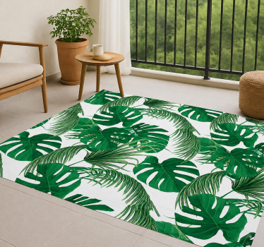 Vinyl Teppich Terrasse tropisches blätterdesign - TenStickers