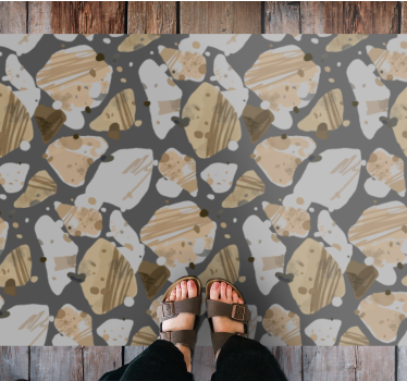 Vinylteppich Holzoptik abstraktes steinmuster - TenStickers