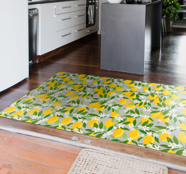 Vinylteppich Blumen Zitronenbaum - TenStickers