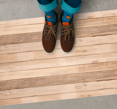 Naturmuster Vinylteppich Holzoptik - TenStickers