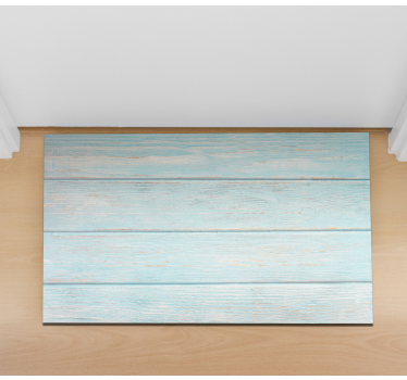 Vinyl Teppich Bad aquamarinblaue paneele im used-look - TenStickers
