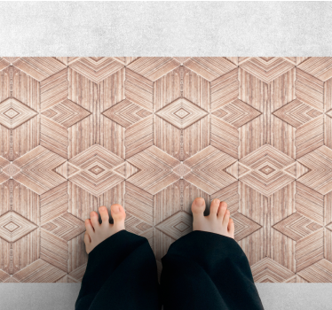 Vinylteppich Holzoptik geometrisches muster - TenStickers