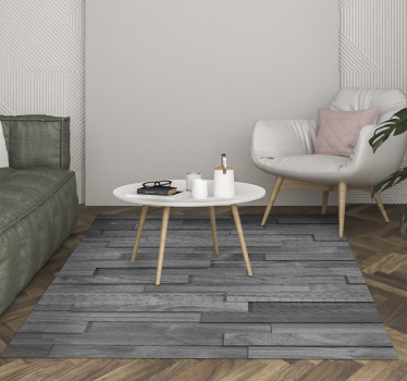 Vinylteppich Holzoptik graue paneele - TenStickers