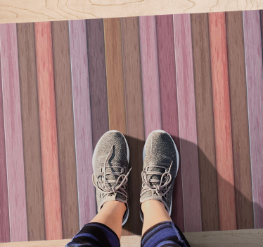 Vinylteppich Holzoptik vertikale violette streifen - TenStickers