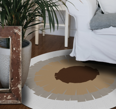 Vinylteppich Holzoptik kreisförmiges kofferraumdesign - TenStickers