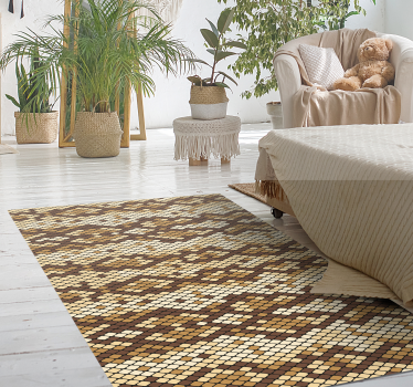 Vinylteppich Holzoptik pixeliges mosaik - TenStickers