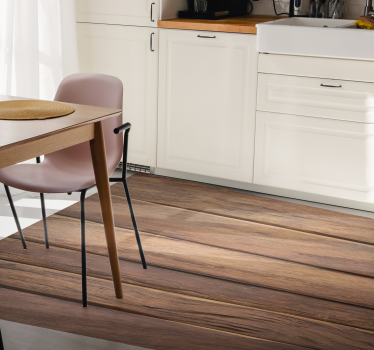 Vinyl Teppich Küche warme holzdielen - TenStickers