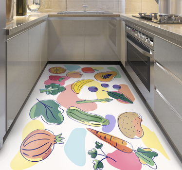 Vinylteppich modern Bunte früchte. - TenStickers