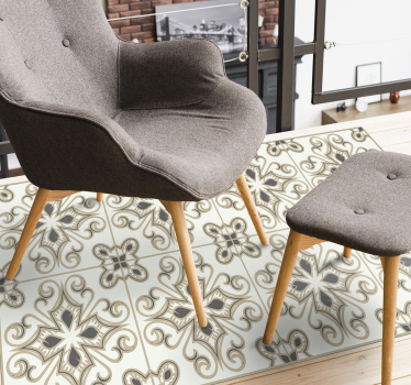 Vinyl Teppich marokkanischer floraler Stil - TenStickers