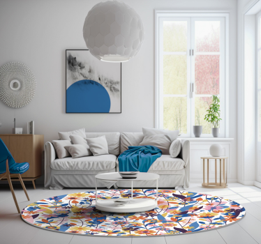 Vinylteppich Natur mehrfarbige Blumen - TenStickers