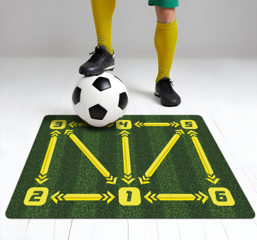 Fußball Training Vinyl Teppich rechteckig - TenStickers
