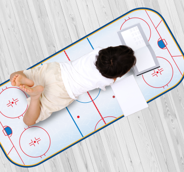 Vinyl Teppich Kinderzimmer spiele Eishockeyplatz - TenStickers