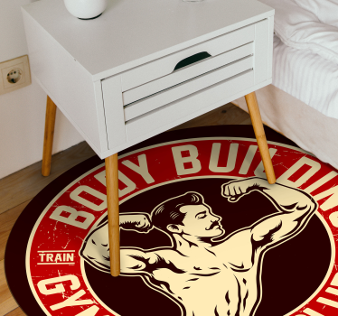 Vinylteppich Wohnzimmer Fitness schnurrbart - TenStickers