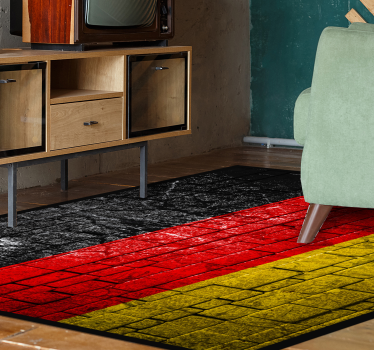 Vinylteppich Wohnzimmer Mauer ziegel deutsche flagge - TenStickers