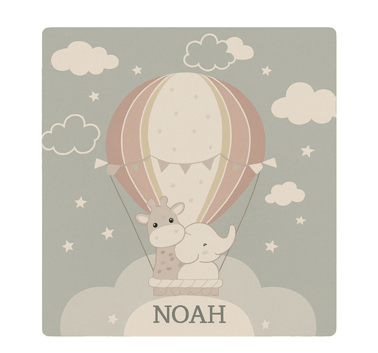 Vinylteppich kindlich mit pastellfarbenem luftballon - TenStickers