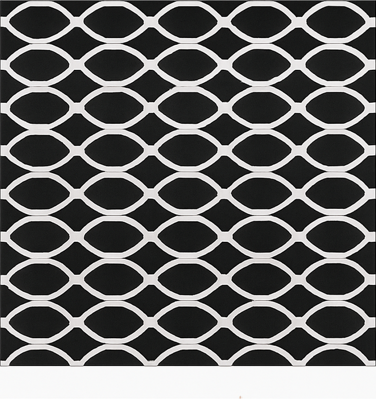 Vinyl Teppich Esszimmer monochromes ovales design - TenStickers