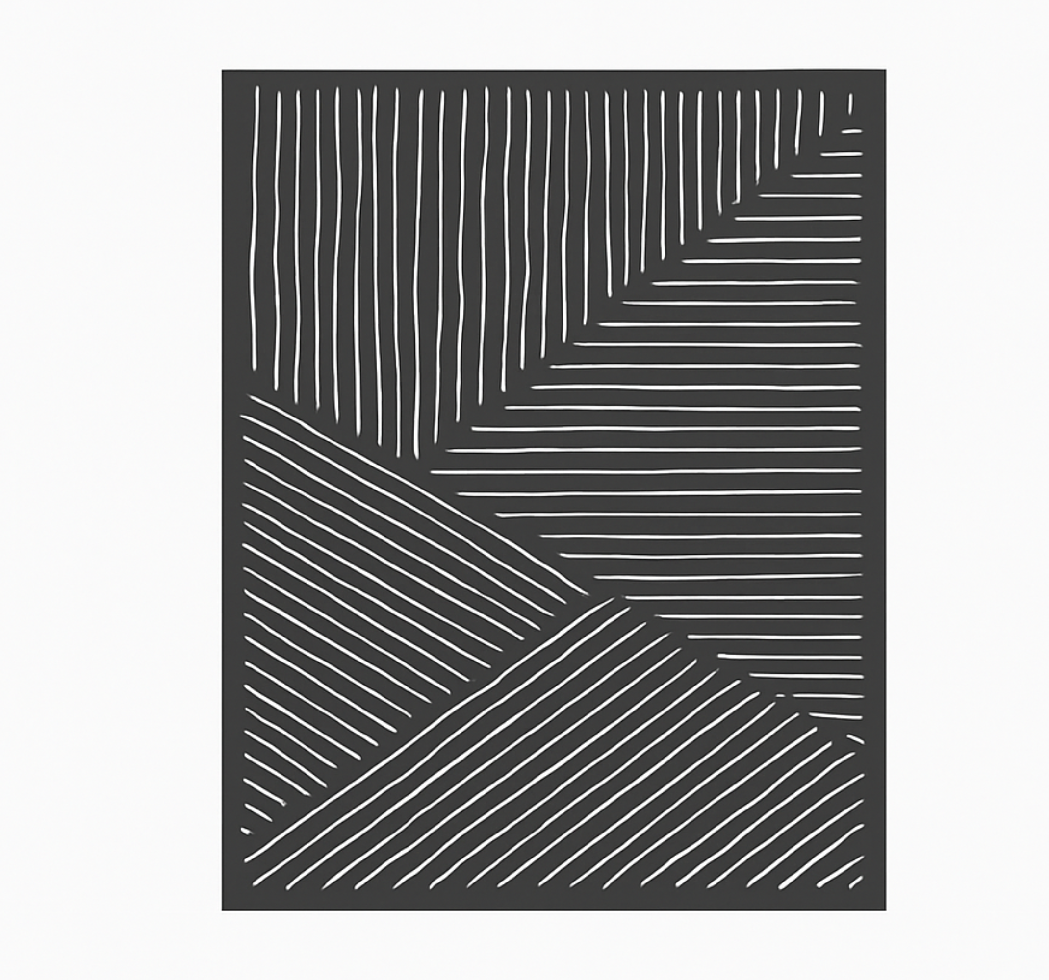 Vinyl Teppich Küche weiße wellenlinien - TenStickers