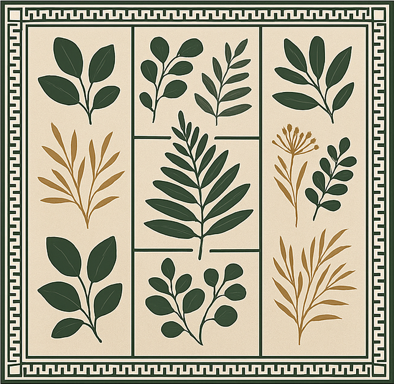 Vinyl teppich bad botanisches badezimmer glas - TenStickers