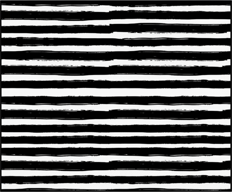 Vinyl teppich minimalistisch schwarz-weiß streifen - TenStickers