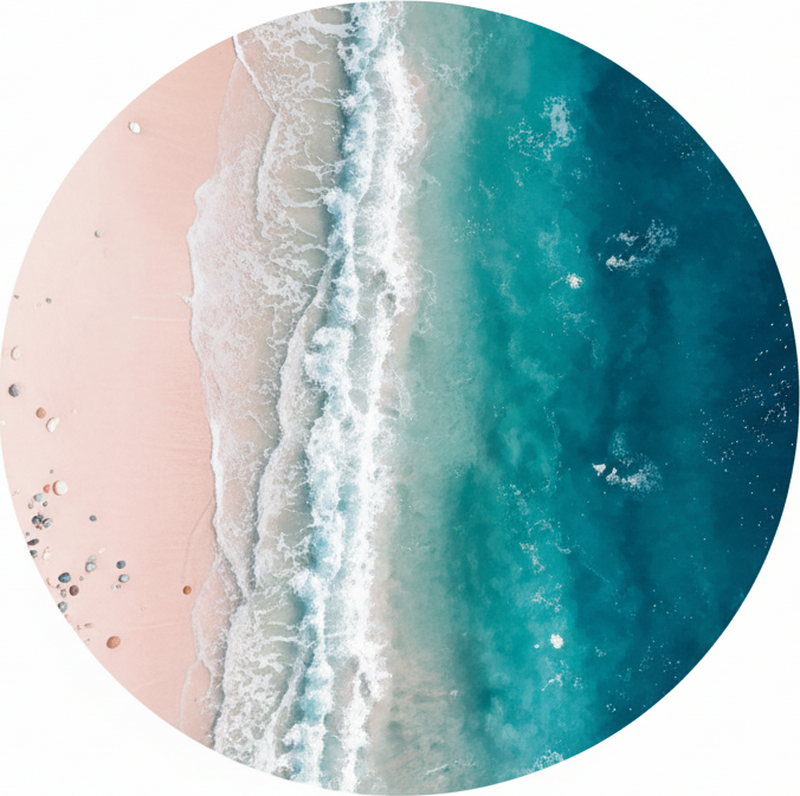 Vinyl teppich wohnzimmer der strandkreis - TenStickers