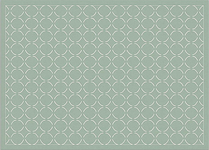 Vinyl teppich küche in sanftem celadon-gitter - TenStickers