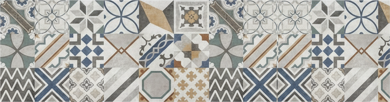 Vinyl teppich küche im eklektischen geometrischen patchwork - TenStickers